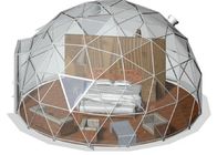 Tente de camping transparente extérieure de bulle de tente de dôme géodésique de 4 m avec vue sur les tuyaux d'acier d'étoiles