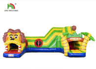 PVC Lion Carton Bounce Obstacle Course extérieur 6.5*5.5*3.2m