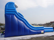 Glissière d'eau gonflable jaune extérieure géante avec la piscine/parc aquatique commercial pour des enfants