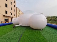 Tente 6m gonflable semi transparente de bulle avec la salle de bains de tunnel