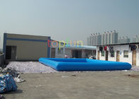 Blue7 X 7 piscines d'eau gonflables carrées pour la famille/message publicitaire