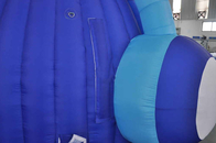 Tente gonflable bleue adaptée aux besoins du client d'événement de dôme de casque pour le message publicitaire