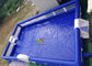 Movable Blue Inflatable Soccer Ball Football Field 16 m *8 m Anti - Ruptured