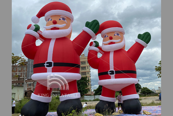 Publicité extérieure commerciale d'affichage du père noël 6m 8m 10m de Noël gonflable géant