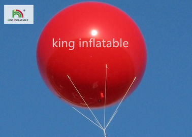 les produits gonflables rouges de la publicité de PVC de diamètre de 3m/publicité géante monte en ballon