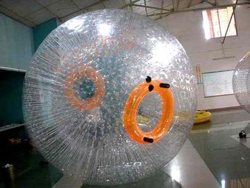 Recreational TPU Inflatable Grass Zorb , Orange 3m Diameter Soccer Zorb Ball