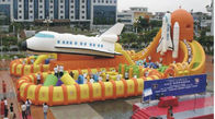 La ville gonflable d'amusement de grand de PVC de bâche modèle d'avion badine des parcs aquatiques faits sur commande