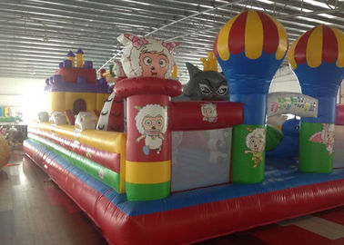 Jeux gonflables drôles de sports de PVC, terrain de jeu gonflable d'intérieur rouge pour la famille