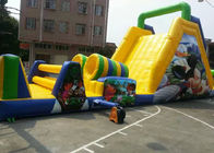 Yellow Adult Inflatable Obstacle Course with 0.55mm PVC Tarpaulin