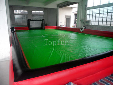 Terrain de football de savon/cour gonflables extérieurs du football avec la bâche de PVC