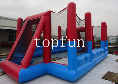 Jeux gonflables rouges de sports, terrain de football gonflable de bâche de PVC