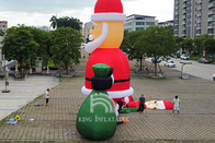Père Noël gonflable 20 pieds 26 pieds 33 pieds de haut Décorations de Noël Blow Up Santa