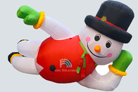 Christmas Inflatable Snowman 3.6m X 2.0m Outdoor Decorations Air Blown Santa Claus Reclining On The Ground