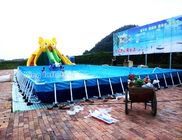 parc aquatique gonflable de Big Bear de bâche de PVC de 0.9MM avec la grande piscine bleue
