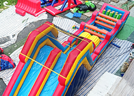 PVC gonflable des parcours du combattant long 20m grand Inflatables rouge bleu pour des adultes d'enfants