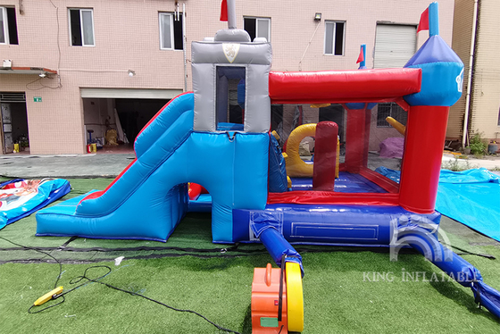 Videur plein d'entrain gonflable de château de fête d'anniversaire d'enfants de double glissière de Chambre de rebond combiné