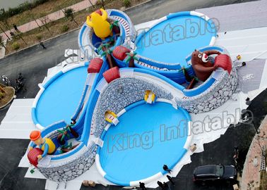 piscine gonflable trois des parcs aquatiques 3 de retraite d'ours de PVC de 0,9 millimètres pour extérieur