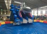 Les parcs aquatiques gonflables de requin bleu imperméabilisent la piscine gonflable 8m x 6m