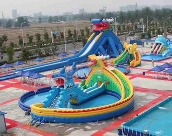 2 ans de parcs aquatiques gonflables animaux de garantie avec la piscine/bande dessinée de cadre glissent