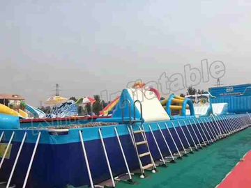 2 ans de parcs aquatiques gonflables animaux de garantie avec la piscine/bande dessinée de cadre glissent