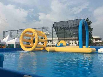CE excitant les parcs aquatiques gonflables avec la grandes piscine de cadre/glissière de poulpe