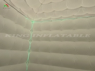 Éclairage extérieur à LED igloo gonflable haut plat Blanc grande tente de camping gonflable Tente de mariage