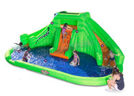 PVC gonflable fait sur commande de jeu d'éclaboussure de glissière d'eau de thème de crocodile pour des enfants