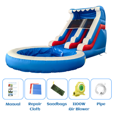 Vente directe d'usine Glissière gonflable avec piscine Glissières gonflables pour adultes et enfants