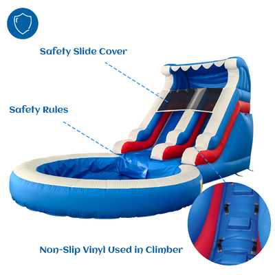 Vente directe d'usine Glissière gonflable avec piscine Glissières gonflables pour adultes et enfants