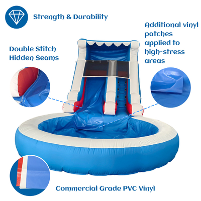 Vente directe d'usine Glissière gonflable avec piscine Glissières gonflables pour adultes et enfants