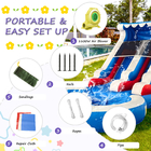 Commercial Jumping Bouncer Tropical Water Slide Combo Bounce House Glissière gonflable avec piscine