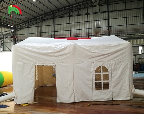 Blanc grand extérieur Blow Up Fête de mariage LED Light Camping Tente gonflable d'événements extérieurs