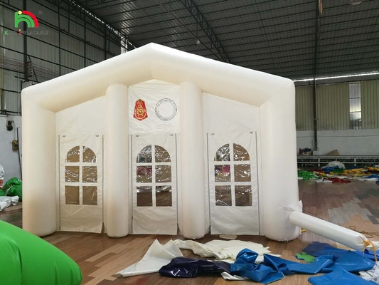 Blanc grand extérieur Blow Up Fête de mariage LED Light Camping Tente gonflable d'événements extérieurs