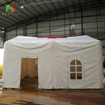Blanc grand extérieur Blow Up Fête de mariage LED Light Camping Tente gonflable d'événements extérieurs