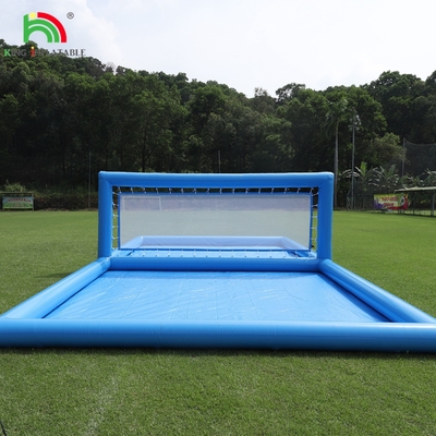 33x16.5x7FT Cour gonflable de volley-ball Réseau de volley-ball de plage Volley-ball de piscine Champ d'eau avec pompe à air pour le jeu en plein air