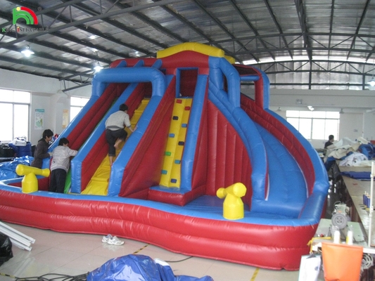 Deux voies pour accueillir de nombreuses personnes Petite ou grande grandeur totale Jumbo Water Slide Bounce gonflable