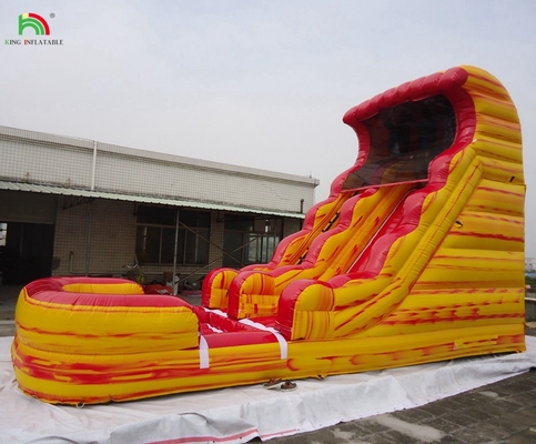 Garde-corps en plein air Les enfants sont mouillés Bounce House toboggan aquatique sauteurs tropical gonflable toboggan aquatique commercial
