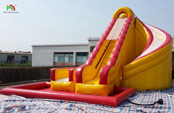 Piscine gonflable à eau rouge double toboggan fermé enfants maison de rebond commercial piscine à eau fermé toboggan