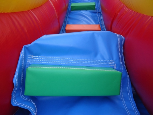 Piscine gonflable à eau rouge double toboggan fermé enfants maison de rebond commercial piscine à eau fermé toboggan