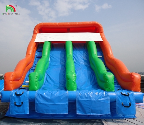 Piscine gonflable à eau rouge double toboggan fermé enfants maison de rebond commercial piscine à eau fermé toboggan