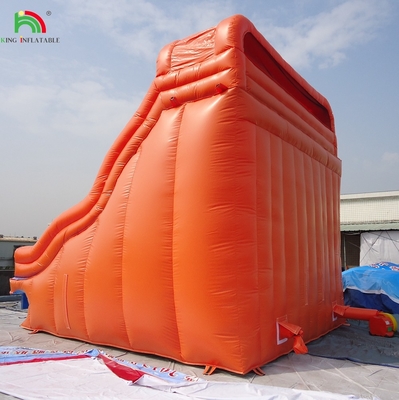 Piscine gonflable à eau rouge double toboggan fermé enfants maison de rebond commercial piscine à eau fermé toboggan
