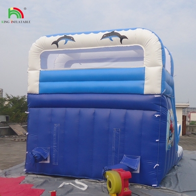 Glissière à eau commerciale gonflable pour enfants en extérieur à double voie Glissières à eau gonflable avec piscine