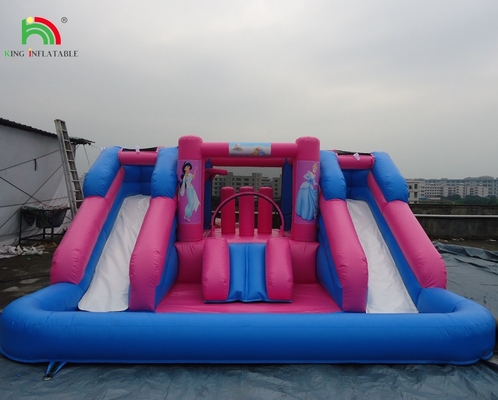 Vente à chaud du toboggan gonflable à eau à double voie du toboggan gonflable à eau avec piscine amovible à vendre