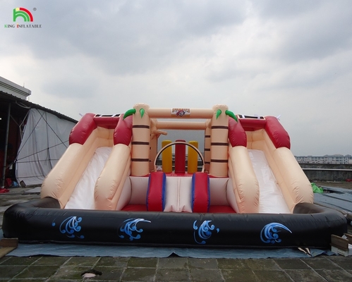Château à combustion gonflable sur mesure à double voie gonflable avec piscine