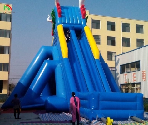 Des toboggans de parc aquatique drôles Jeux d'eau Nouveau design Équipement de jeu aquatique Long toboggan gonflable