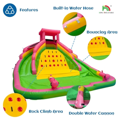Glissières commerciales gonflables avec piscine Glissières gonflables à double voie pour enfants et adultes