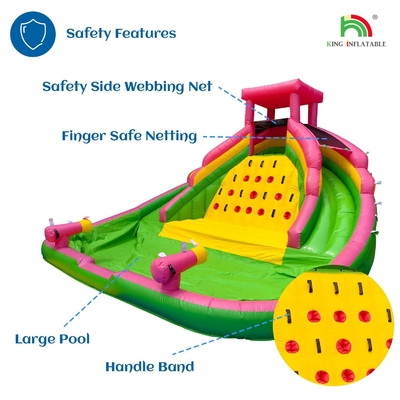Glissières commerciales gonflables avec piscine Glissières gonflables à double voie pour enfants et adultes