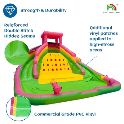 Glissières commerciales gonflables avec piscine Glissières gonflables à double voie pour enfants et adultes