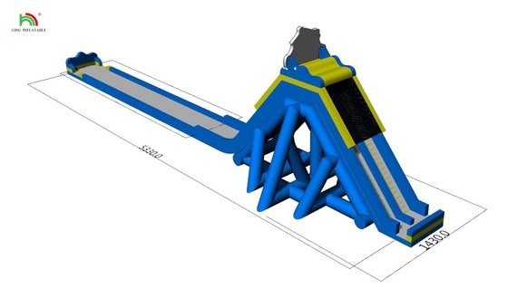 Joyeux amusement prix d'usine gonflable long toboggan à eau pour adultes grand toboggan gonflable