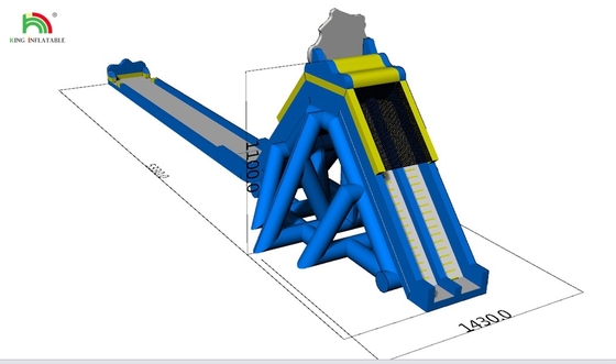 Joyeux amusement prix d'usine gonflable long toboggan à eau pour adultes grand toboggan gonflable
